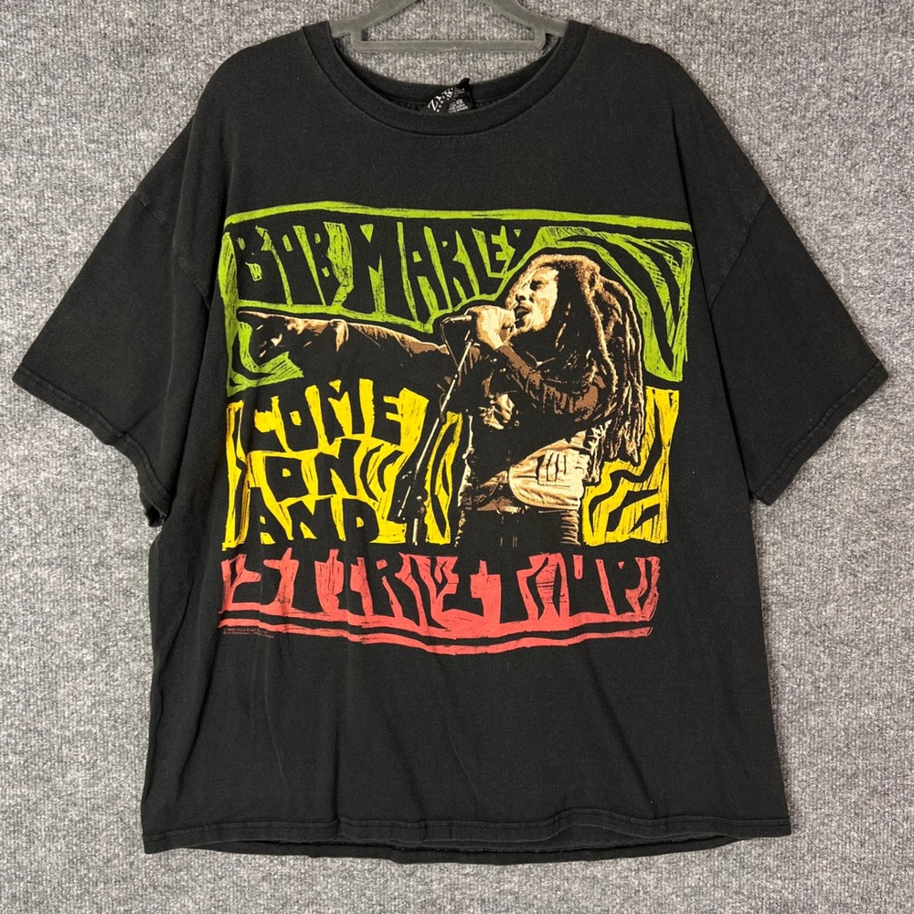 Vintage 2009 Zion Rootswear Bob Marley T-Shirt Mens 1X Graphic